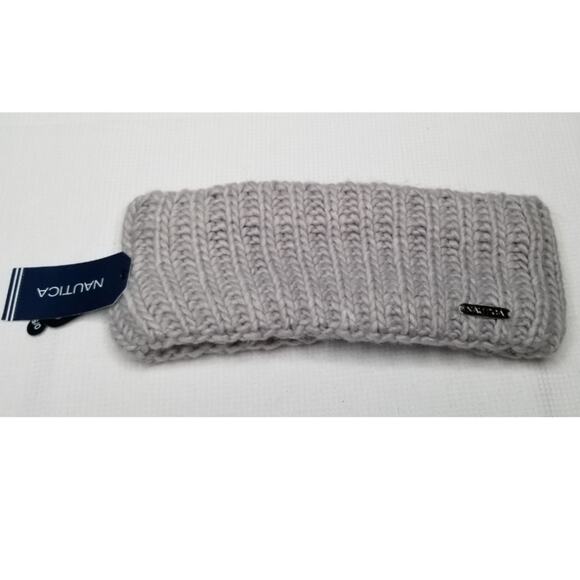 Nautica Grey Lined Cable Knit Headband & Ear Warmer - Picture 1 of 4